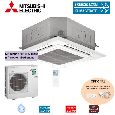 Mitsubishi Electric Set Deckenkassette 7,1 kW PLA-ZM71EA2 + Blende PLP-6EALM2 + PUZ-ZM71VHA2 70 - 75m²