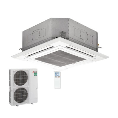 Mitsubishi Electric Set Deckenkassette 12,5 kW PLA-ZM125EA2 + Blende PLP-6EALM2 + PUZ-ZM125YDA 400V