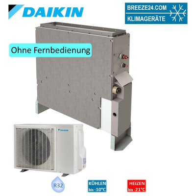 Daikin Set Truhengerät 3,4 kW ohne Verkleidung FNA35A9 + RXM35A9 für1 Raum mit 35 - 40 m² | R32