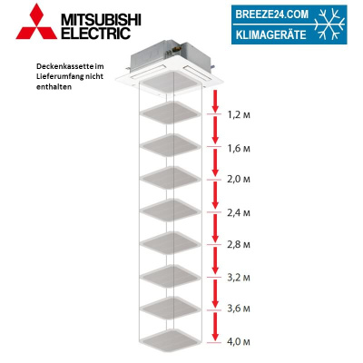 Mitsubishi Electric PLP-6EAJ Filterlift Blende für 4-Wege Deckenkassetten der MR.SLIM Baureihe