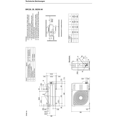 Mitsubishi Heavy Außengerät 2,0 kW - SRC20ZSX-W für 1 Innengerät | 20 - 25 m² - R32