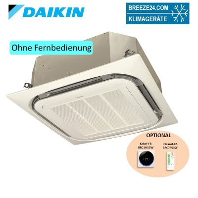 Daikin 4-Wege-Deckenkassette 5,3 kW - FWC07BT + Blende BYCQ140C wassergekühlt