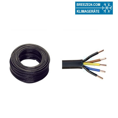 NYY-J 5 x 1.5 mm² Erdkabel Schwarz Elektroleitung