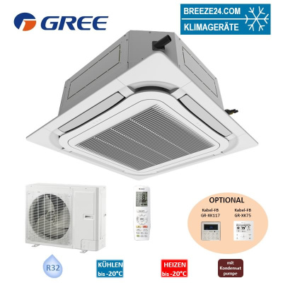 GREE Set 4-Wege-Deckenkassette 8,5 kW - GUD-085-TA + GUD-085-WAT R32 Klimaanlage