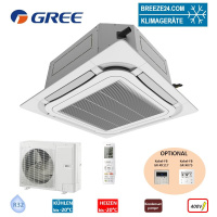 GREE Set 4-Wege-Deckenkassette 13,4 kW GUD140T1 + Panel...