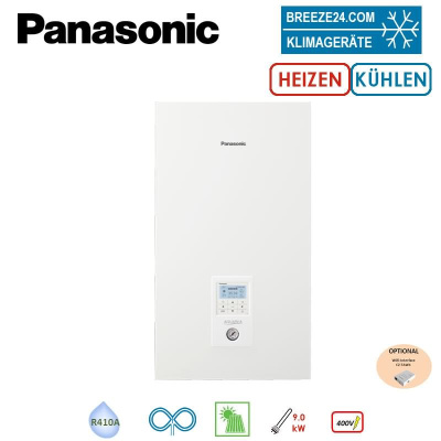 Panasonic Aquarea T-CAP Generation H WH-SXC16H9E8 Hydromodul Heizen + Kühlen Heizstab 9,0 kW 400V