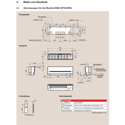Mitsubishi Electric Wandgerät Kompakt WiFi 6,1 kW MSZ-AP60VGK | Raumgröße 60 - 65 m² | R32