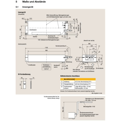 Mitsubishi Electric Set 5,0 kW - MLZ-KP50VG 1-Wege-Deckenkassette + Blende MLP-444W + SUZ-M50VA R32