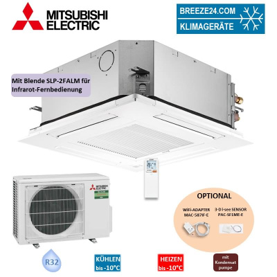 Mitsubishi Electric Set 4-Wege-Deckenkassette 3,5 kW - SLZ-M35FA + Blende SLP-2FALM2 + SUZ-M35VA R32