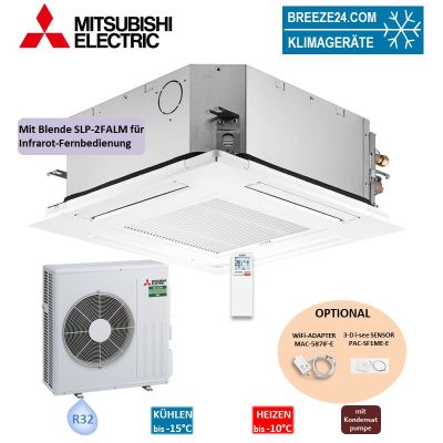 Mitsubishi Electric Set 4-Wege-Deckenkassette 5,7 kW - SLZ-M60FA2 + Blende SLP-2FALM2 + SUZ-M60VA R32