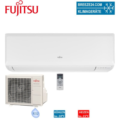 Fujitsu Set Wandgerät Basic eco 7,1 kW - ASYG24KLCA + AOYG24KLCA | Raumgröße 70 - 75 m² | R32