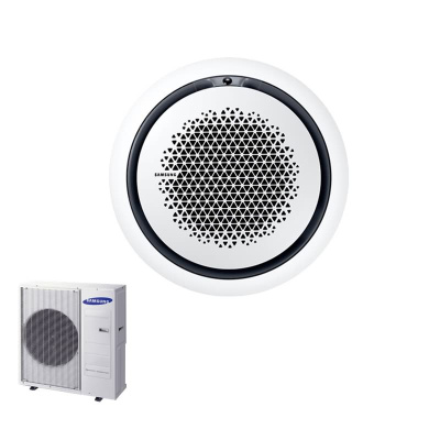 Samsung Set Deckenkassette Round Airflow 7,1 kW AC 071 RN4PKG + Blende PC4NUNMAN weiss + AC 071 RXADKG R32 Klimaanlage