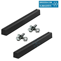 Aufstellbalken Set SB-1000 Kunststoff schwarz 1000mm...