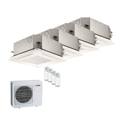 Mitsubishi Electric Set 2 x SLZ-M15FA + SLZ-M25FA + SLZ-M50FA + SLP-2FALM + MXZ-4F72VF4 - R32
