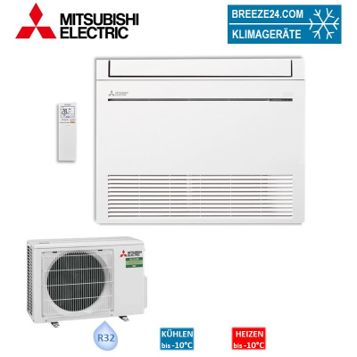 Mitsubishi Electric Set Kompakt Truhengerät 2,5 kW MFZ-KT25VGK + SUZ-M25VA Raumgröße 25 - 30 m² | R32