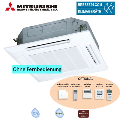 Mitsubishi Heavy FDT125VH 4-Wege-Deckenkassette Standardpaneel T-PSA-5BW-E 12,5 kW