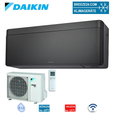 Daikin Set Wandgerät Stylish WiFi schwarz 4,2 kW - FTXA42CB + RXA42B8 | Raumgröße 40 - 45 m² | R32
