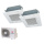 Mitsubishi Heavy Set 2,5 kW 2 x FDTC25VH1 + SCM40ZS-W 4-Wege-Deckenkassette Standardpaneel