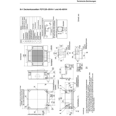 Mitsubishi Heavy Set 3 x 4-Wege-Deckenkassette Standardpaneel FDTC25VH1+FDTC50VH+FDTC60VH+SCM80ZS-W