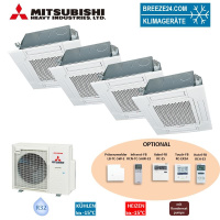 Mitsubishi Heavy Set 4 x 4-Wege-Deckenkassette...