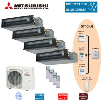 Mitsubishi Heavy Set 4 x Kanalgeräte 2,5 kW -...