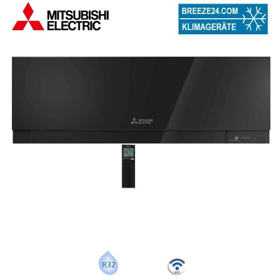 Mitsubishi Electric Wandgerät 2,5 kW WiFi Premium Schwarz MSZ-EF25VGKB Raumgröße 25 - 30 m² | R32
