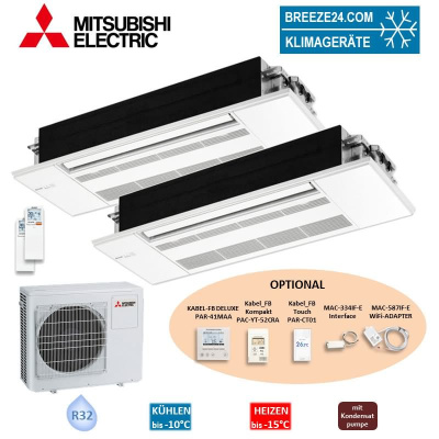 Mitsubishi Electric Set 3,5/5,0 kW - MLZ-KP35VG + MLZ-KP50VG 1-Wege-Deckenkassette + MXZ-3F54VF4