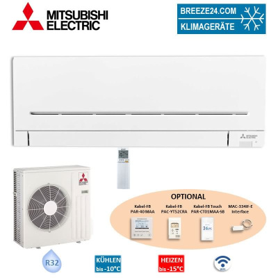 Mitsubishi Electric Set Wandgerät Kompakt 7,1 kW MSZ-AP71VGK + MUZ-AP71VG WiFi Raumgröße 70 - 75 m²