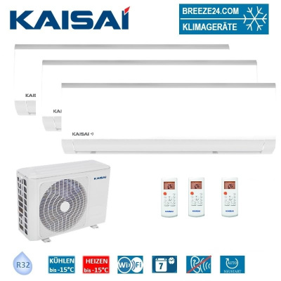 Kaisai Set 3 Wandgeräte Fly WiFi 3,5 kW - KWX-12KRHI + K30E-27HFN32H - R32 Klimaanlage