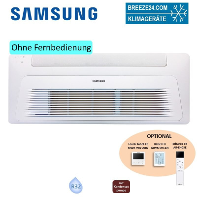 Samsung 1-Weg-Deckenkassette AJ 035 TN1DKG + Blende PC1NWFMAN Wind-Free (Nur Multisplit/NASA) 3,5 kW R32 + IR-FB AR-EH03E