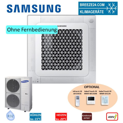 Samsung Set Deckenkassette Wind-Free 13,4 kW AC 140 RN4DKG + Blende PC4NUFMAN + AC 140 RXADNG R32 Klimaanlage BAC/NASA 400V