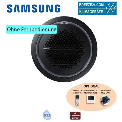 Samsung AC 100 RN4PKG WindFree Round Airflow Deckenkassette/Blende PC4NBNMAN schwarz (nur Monosplit) BAC/NASA 10,0 kW