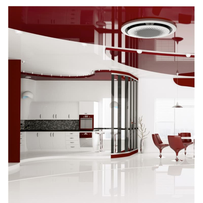Samsung Set Deckenkassette Round Airflow 7,1 kW AC 071 RN4PKG + Blende PC4NBNMAN schwarz + AC 071 RXADKG R32 Klimaanlage