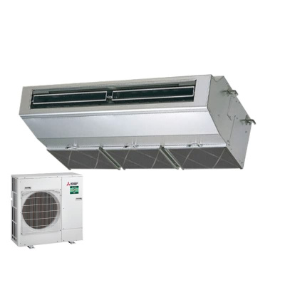Mitsubishi Electric Set Deckenunterbaugerät PCA-M71HA2 + PUZ-ZM71VHA2 Edelstahl 7,1 kW R32