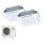 Mitsubishi Heavy Set 2 x FDT50VH 4-Wege-Deckenkassette Standardpaneel + FDC125VSA-W R32 400V (Simultanbetrieb)