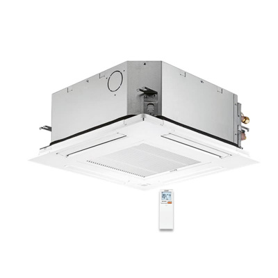 Mitsubishi Electric 4-Wege Deckenkassette 2,8 kW  PLFY-WL25VFM-E Euroraster + Blende SLP-2FALM2 HVRF