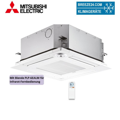 Mitsubishi Electric 4-Wege Deckenkassette 4,5 kW  PLFY-WL40VEM-E + Blende PLP-6EALM2 HVRF