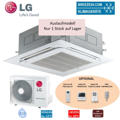 LG Set 5,0 kW - CT18F NQ0 4-Wege Deckenkassette Euroraster mit Blende PT-QAGW0 + UUB1 U20 R32 Klimaanlage