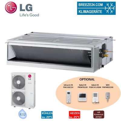 LG Set Kanalgerät mittlere Pressung 13,4 kW - UM48FH N30 + UUD3 U30 R32 Klimaanlage