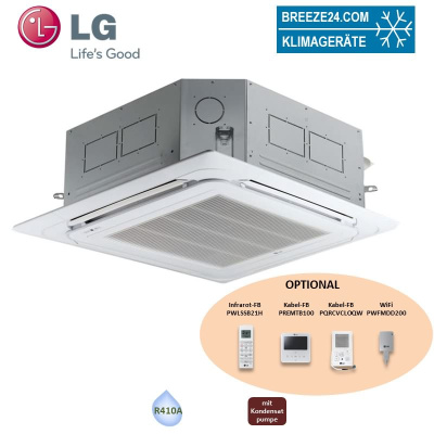 LG Electronics ARNU07GTRB4 4-Wege-Deckenkassette Euroraster 2,2kW mit Blende PT-QAGW0 VRV