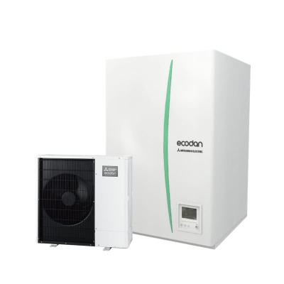 Mitsubishi Electric Set 2.12 PUD-SWM80YAA + EHSD-YM9D Wärmepumpe + Hydromodul 8,0  kW WiFi 400 Volt
