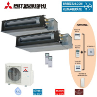 Mitsubishi Heavy Set 2 x Kanalgeräte 2,5/6,0 kW -...