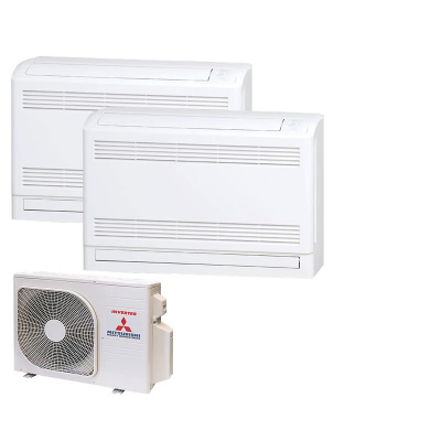 Mitsubishi Heavy Set 2 Truhengeräte 2,5kW 2 x SRF25ZS-W + SCM40ZS-W R32 Klimaanlage