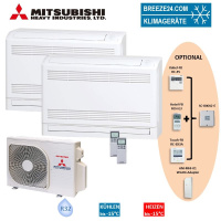 Mitsubishi Heavy Set 2 Truhengeräte 2,5kW 2 x...
