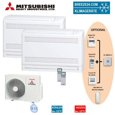 Mitsubishi Heavy Set 2 Truhengeräte 2,5/5,0kW SRF25ZS-W + SRF50ZSX-W + SCM60ZS-W R32 Klimaanlage