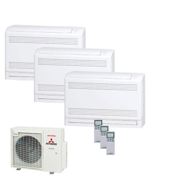 Mitsubishi Heavy Set 3 Truhengeräte 2,5/3,5kW SRF25ZS-W + 2 x SRF35ZS-W + SCM71ZS-W R32