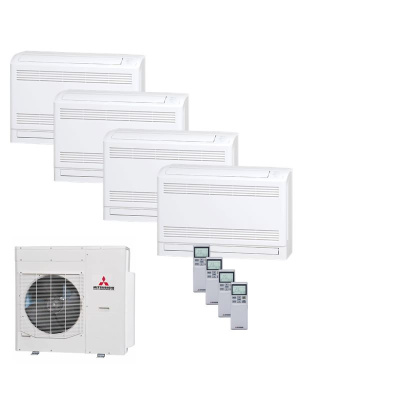 Mitsubishi Heavy Set 4 Truhengeräte 2,5/5,0kW 3 x SRF25ZS-W + SRF50ZSX-W + SCM100ZS-W R32