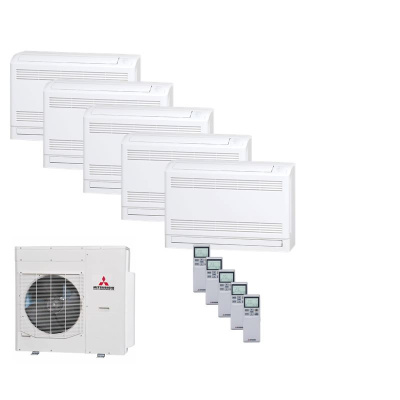 Mitsubishi Heavy Set 5 Truhengeräte 2,5kW 5 x SRF25ZS-W + SCM100ZS-W R32 Klimaanlage