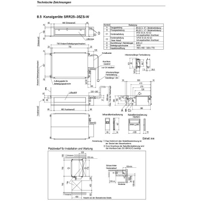 Mitsubishi Heavy Set Kanalgerät 2,5 kW - SRR25ZS-W + SRC25ZS-W2 R32 Klimaanlage