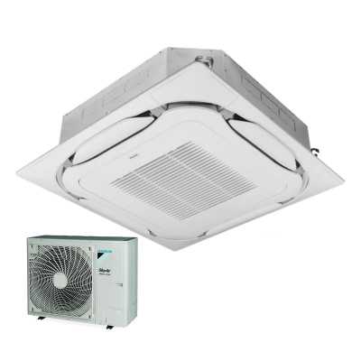 Daikin Set 4-Wege-Deckenkassette 9,5 kW - FCAHG100H-1 + Blende BYCQ140E standard weiss + RZAG100NY1 R32